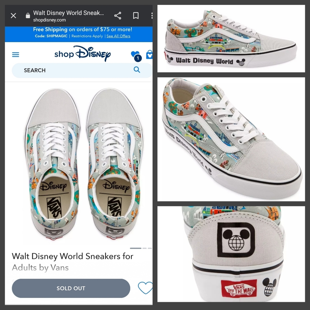 SOLD OUT Walt Disney World Sneakers for Adults by Vans